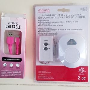 Bundle indoor outlet remote control and 6ft Micro
